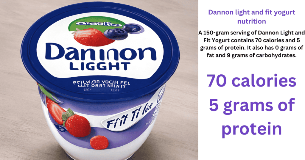 Dannon Light And Fit Yogurt Nutrition